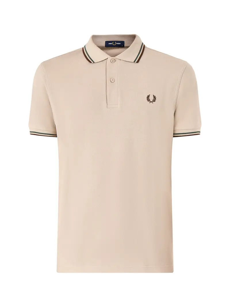 Twin Tipped Polo Shirt Beige 1