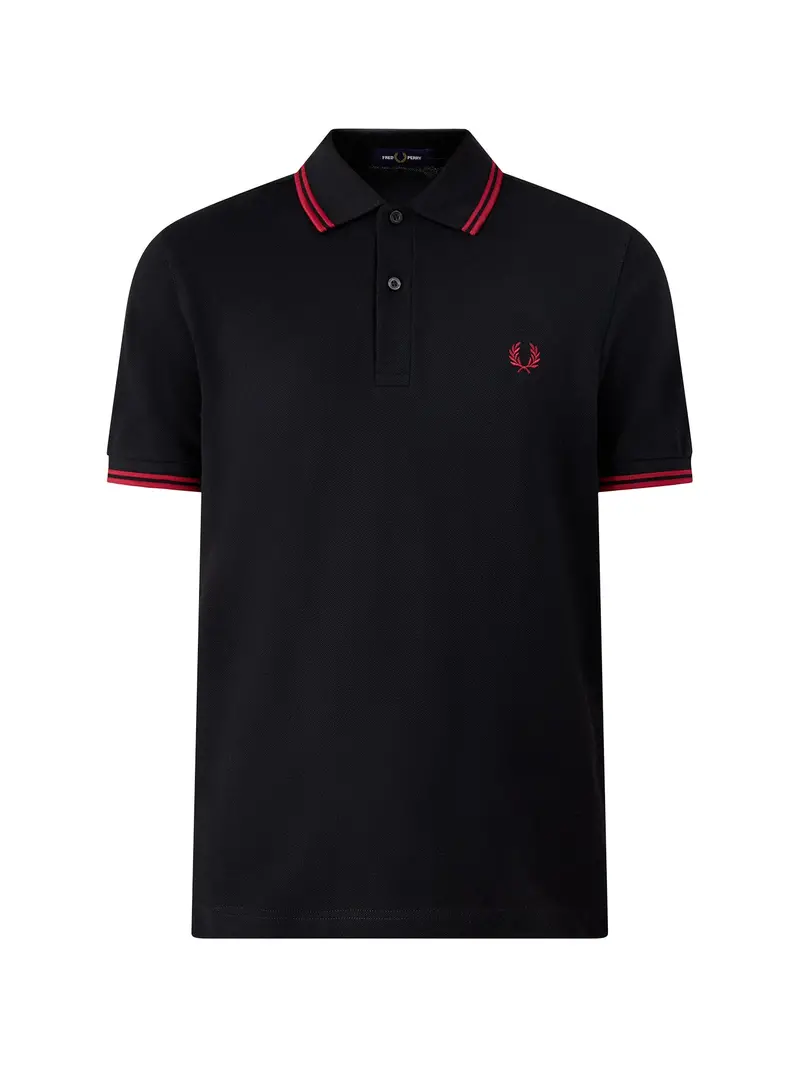 Twin Tipped Polo Shirt Black 1