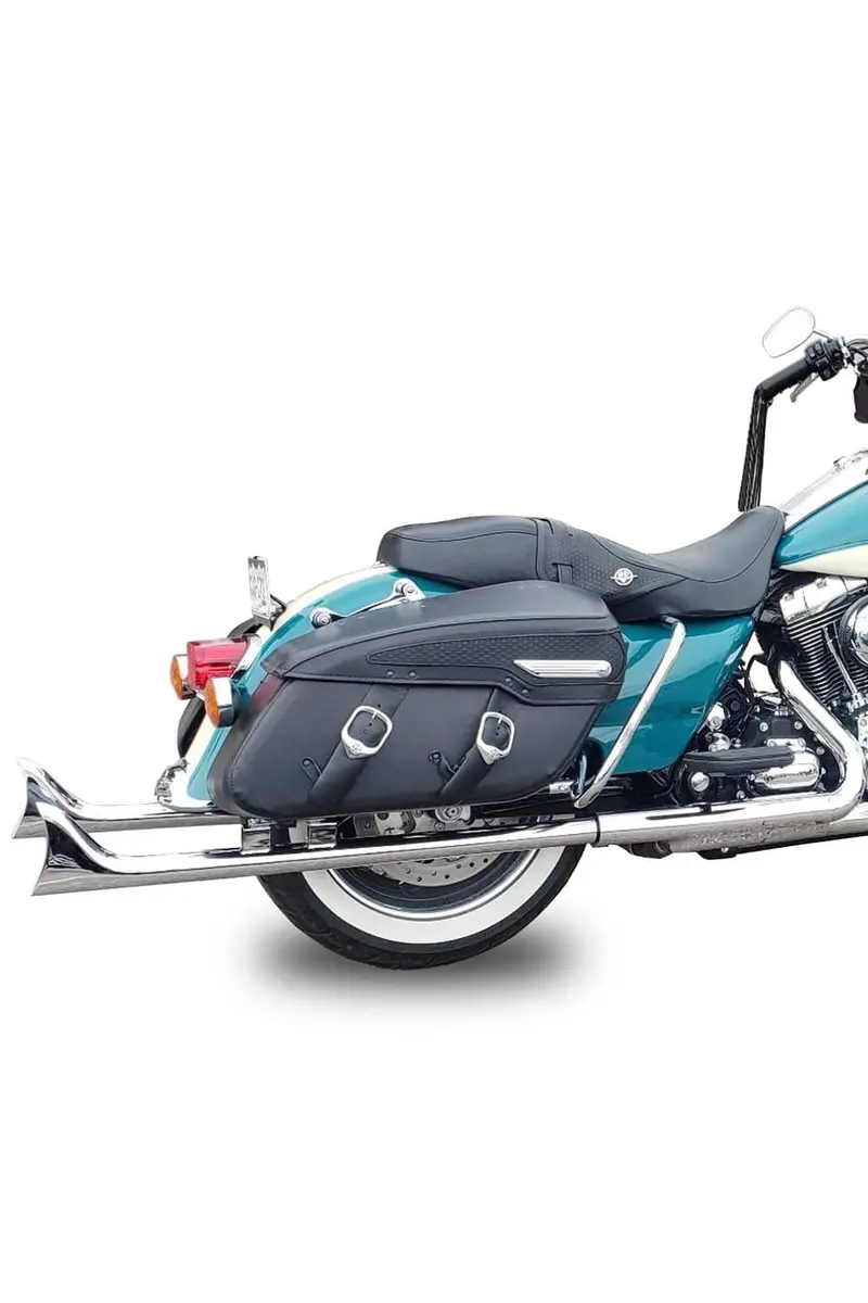 Upgrade Your Harley's Sound And Style With Sharkroad's 33~42" Chrome Fishtail Slip-On Muffler For 2017-2024 Touring Models! 1
