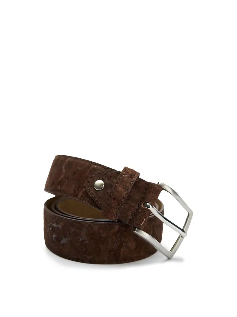 Vegan Cork Belt Brown 1