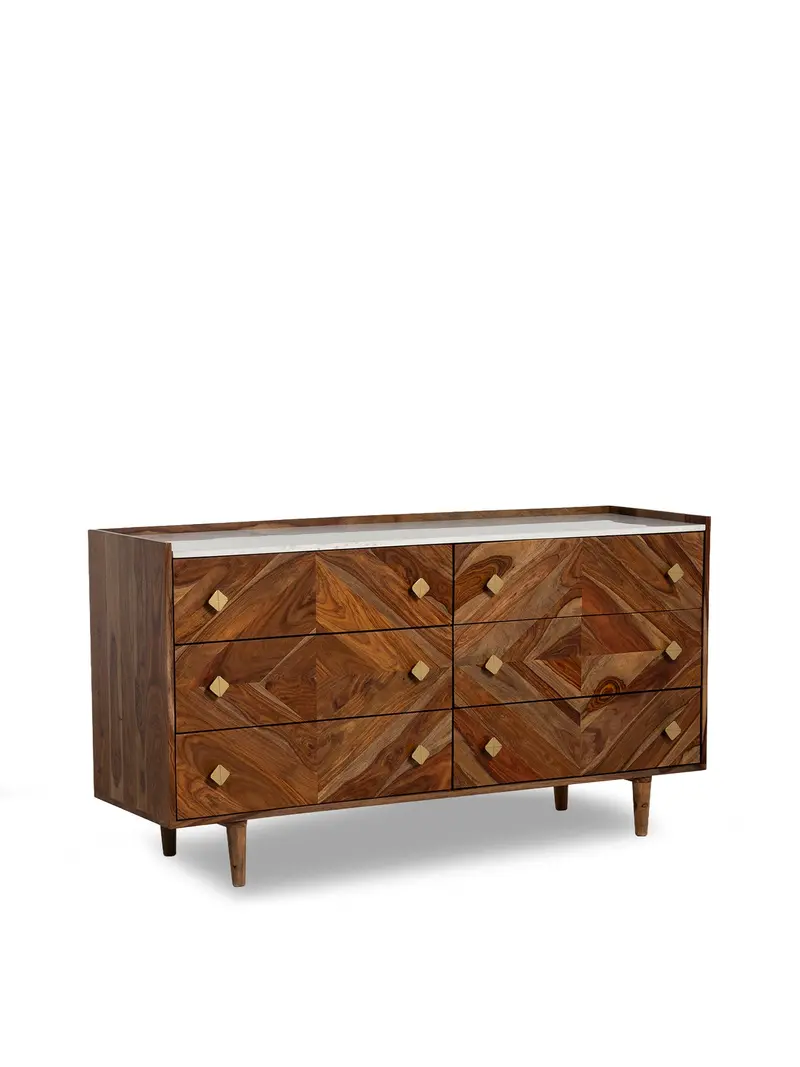 Vida Marble And Wood Dresser 1
