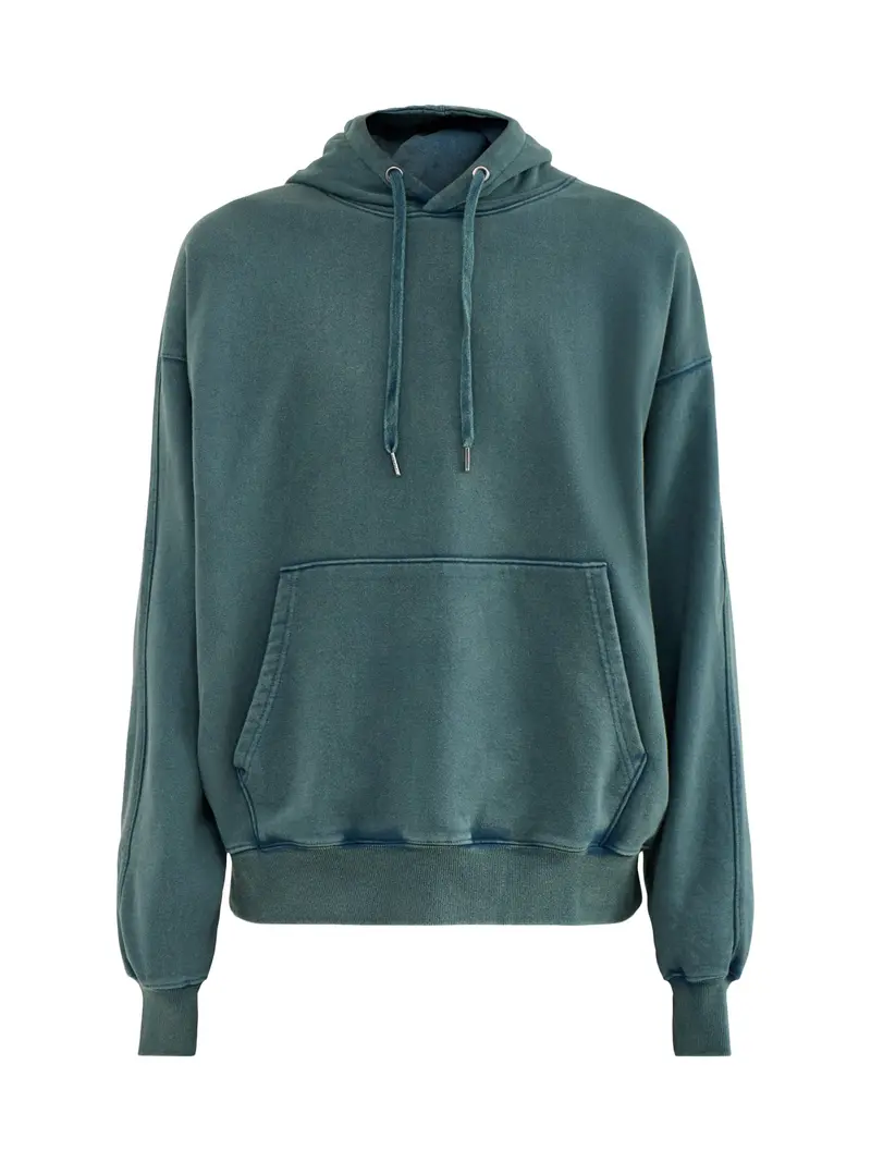 Vintage Dyeing Pullover Hoodie Green 1