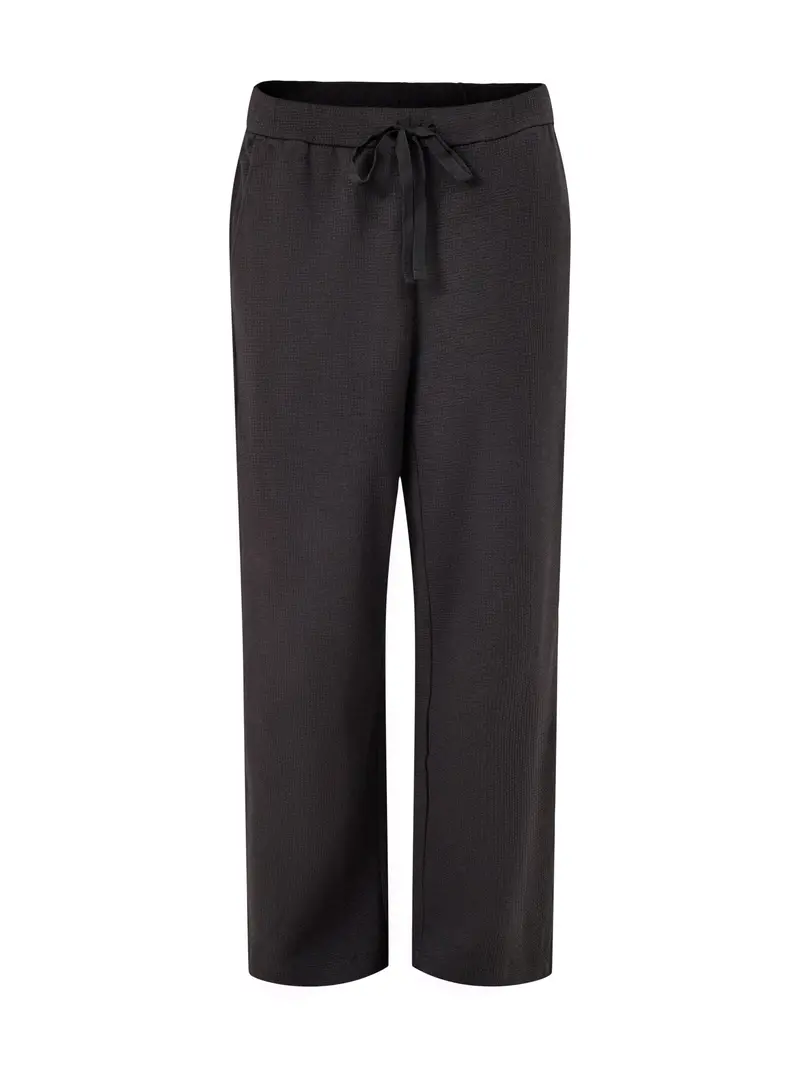 Wide Ankle Pant With Drawstring Black 1