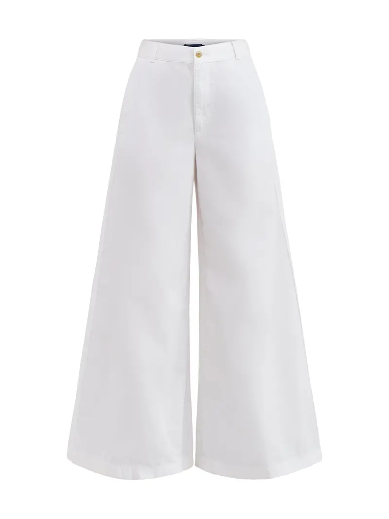 Wide Leg Trousers White 1