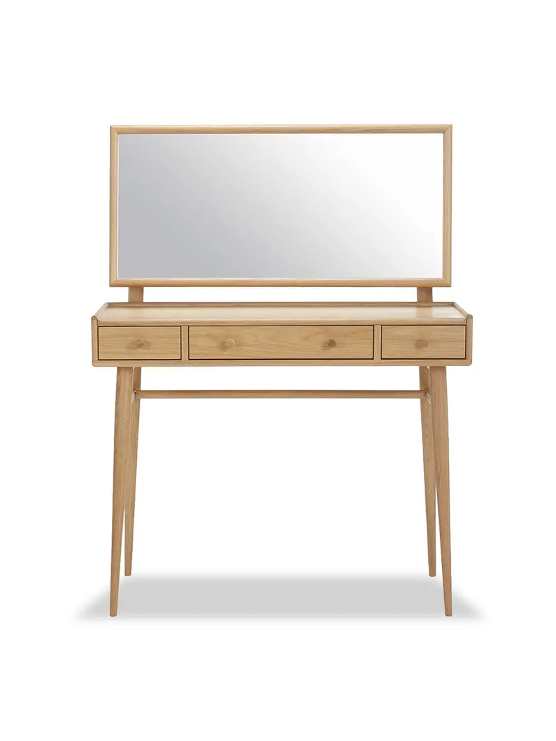 Winslow Oak Dressing Table With Mirror 1