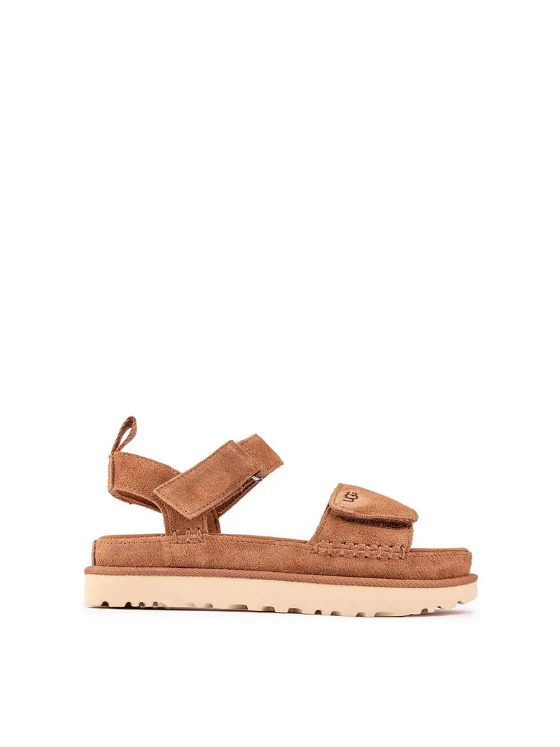 Womens Golden Star Suede Sandals 1