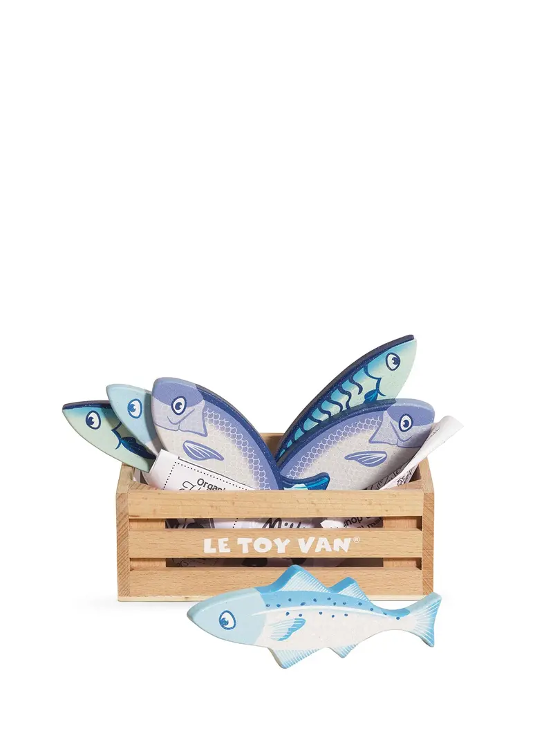 Wooden Food Crate Fish Toy Set 1