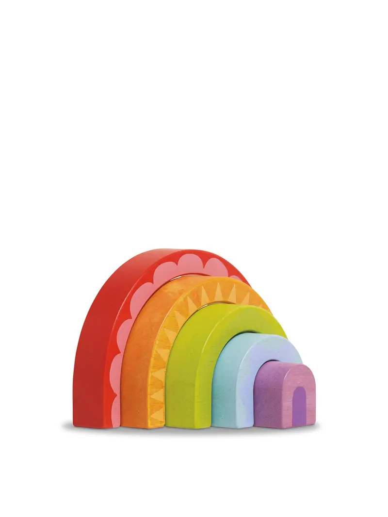 Wooden Rainbow Tunnel Toy 1