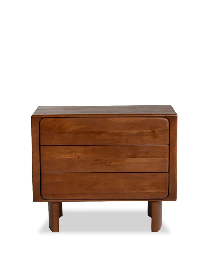 Zerina Walnut 3 Drawer Chest 1