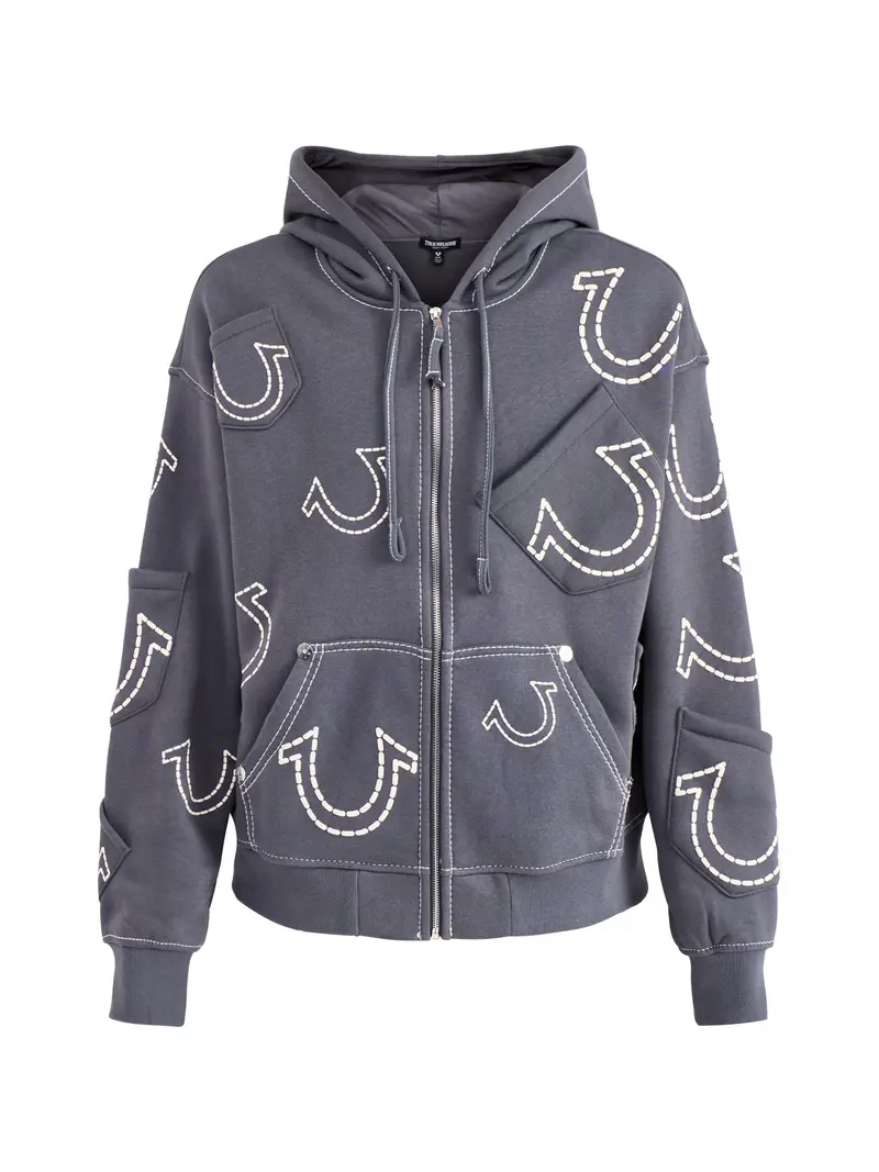 Zip Up Hoodie Grey 1