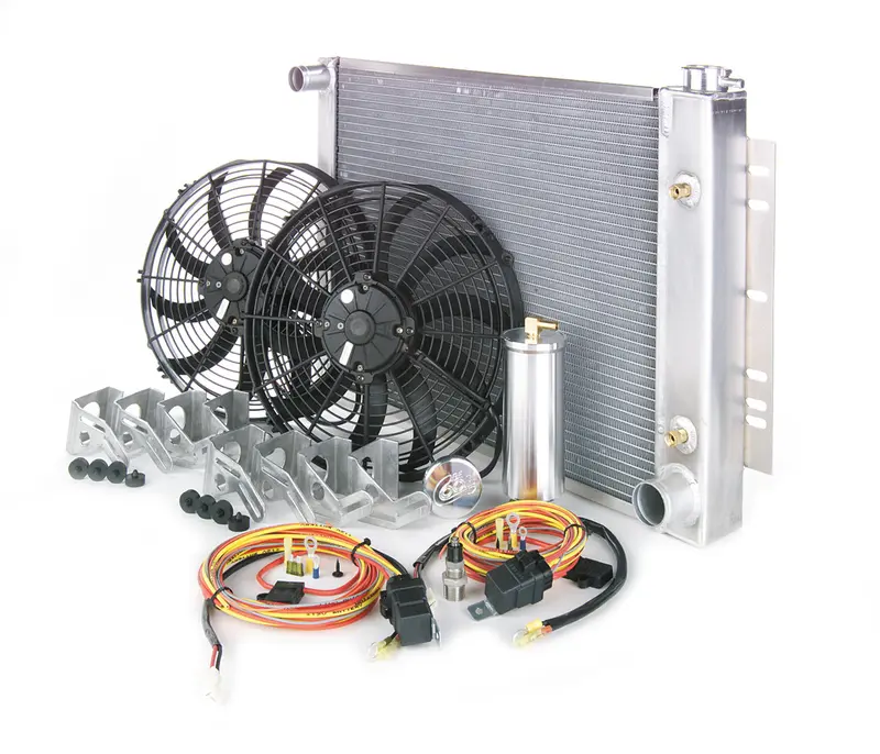 Be Cool 82172 Natural-Finish Radiator Module For 1964–1970 Dodge B-Body Vehicles With Automatic Transmission & Driver-Side Water Pump Outlet 1