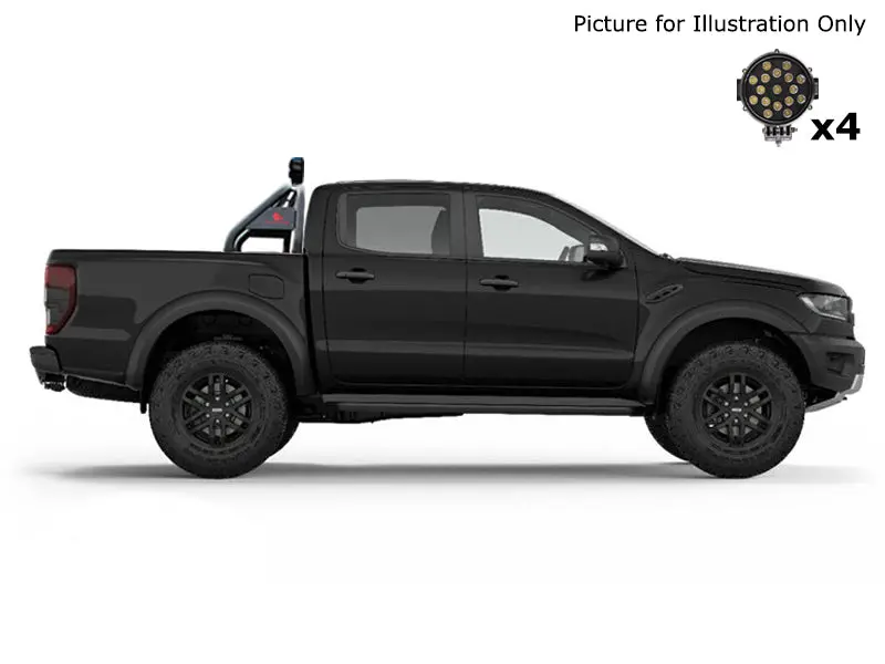 Black Horse Off Road Rb11Bk-Plb Flat-Base Rear Bumper With Integrated Led Brake Light 1