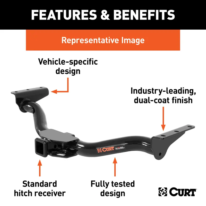Curt Class Iii Trailer Hitch – 2" Receiver For Select Honda Ridgeline Models 1