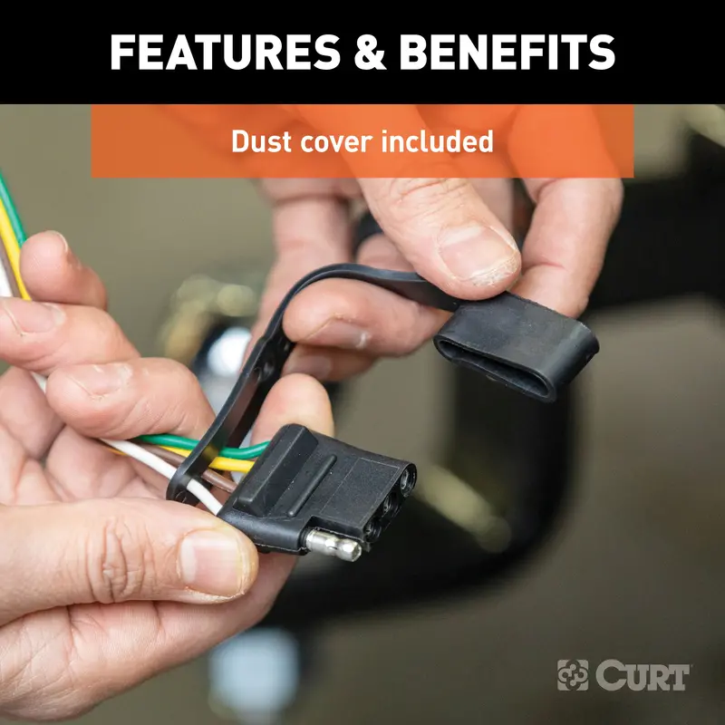 Curt Custom Wiring Harness – 4-Way Flat Trailer Connector For Toyota Prius Awd-E 1