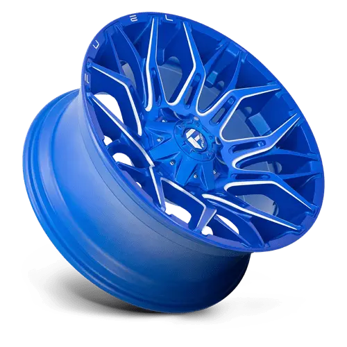 Fuel D770 Forged Alloy Wheel – 22X10, 8X6.5 Bolt Pattern, Blue-Mill Finish, -18Mm Offset 1