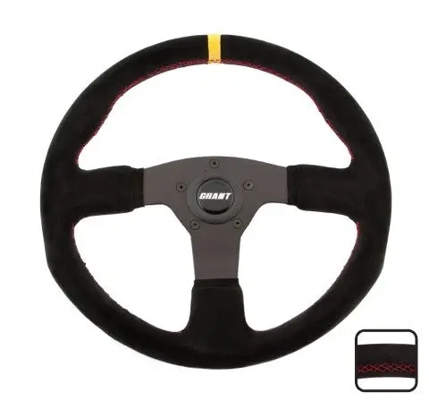 Grant 8547 Suede-Series Steering Wheel – 13.75" Diameter, 1" Dish Depth 1