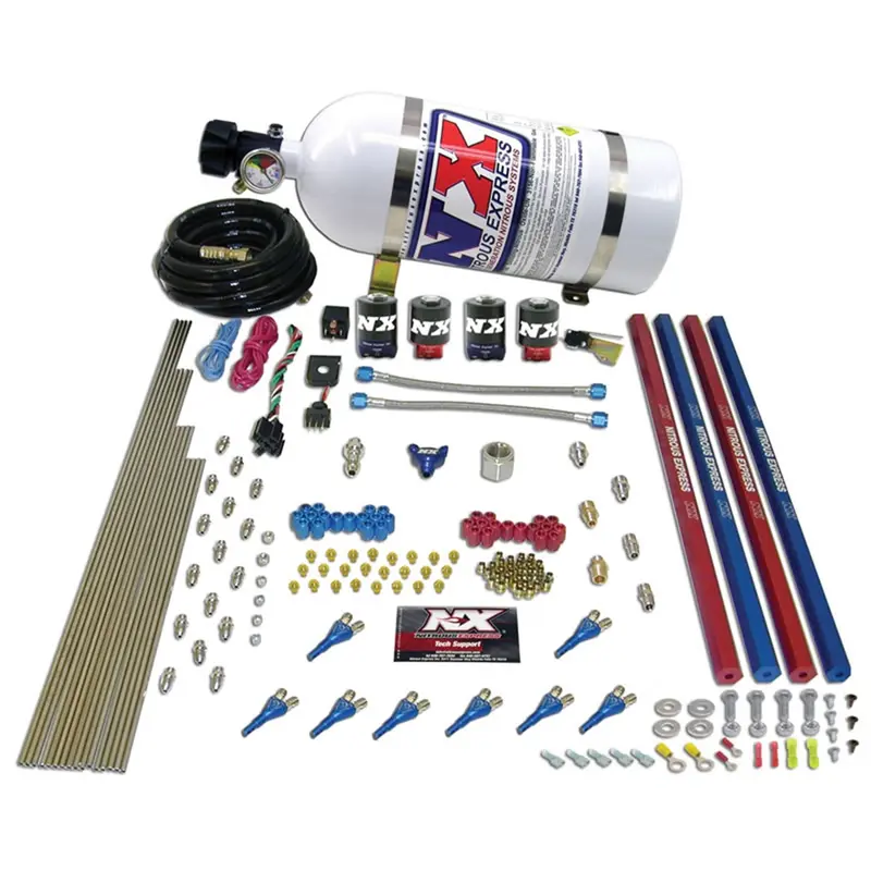 Nitrous Express Shark/Alc Dual-Solenoid Nitrous System – Tunable For 250–650 Hp, Includes 10Lb Bottle 1