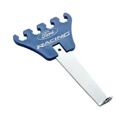Proform 302-636 Universal Chrome Plug Wire Loom Set – Blue Plastic With Ford Logo (1 Pair) 1